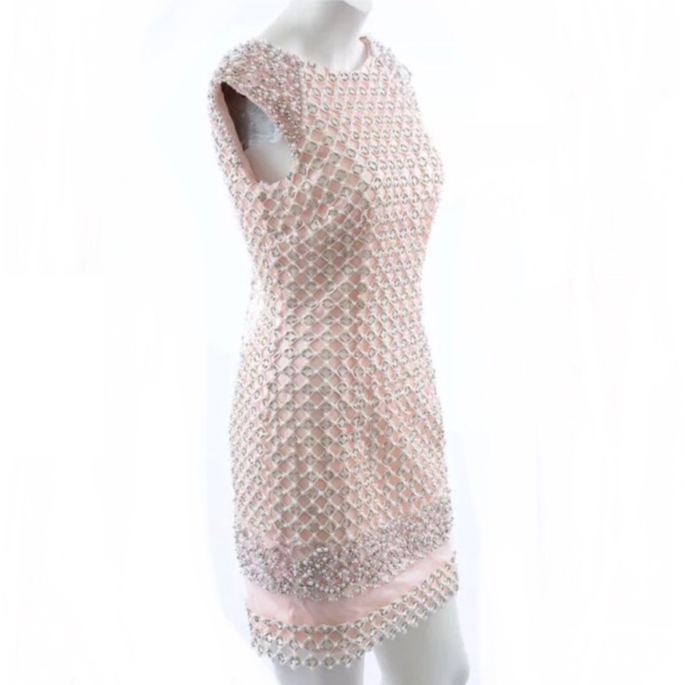 Blush Pink Jovani Dress W/ Pearl Bead Embellish - Picture 4 of 6